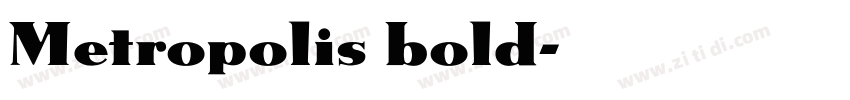 Metropolis bold字体转换